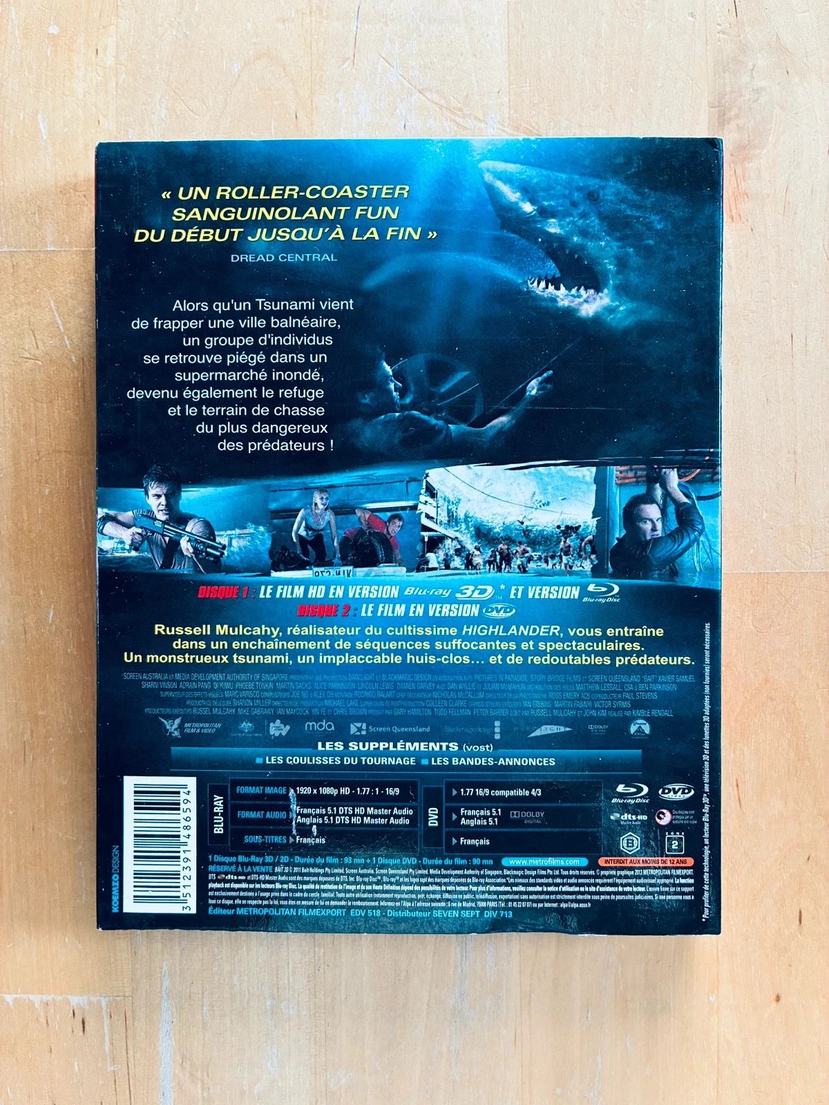 Combo-set DVD Blu-ray 3D ray Bait 3D van Russell Mulcahy. – photo 3